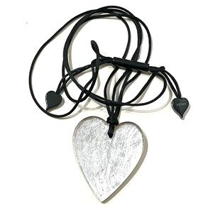 ZSISKA Lucite Foiled Oversize Heart Pendant